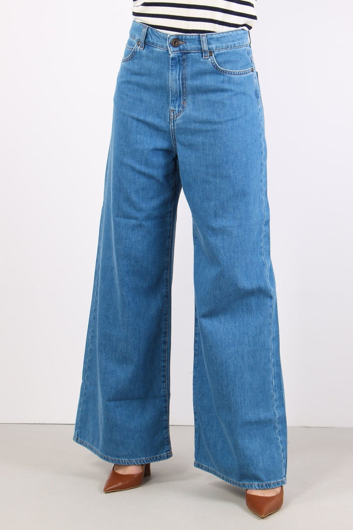 Wkdvega Denim Palazzo Indaco Medio-6