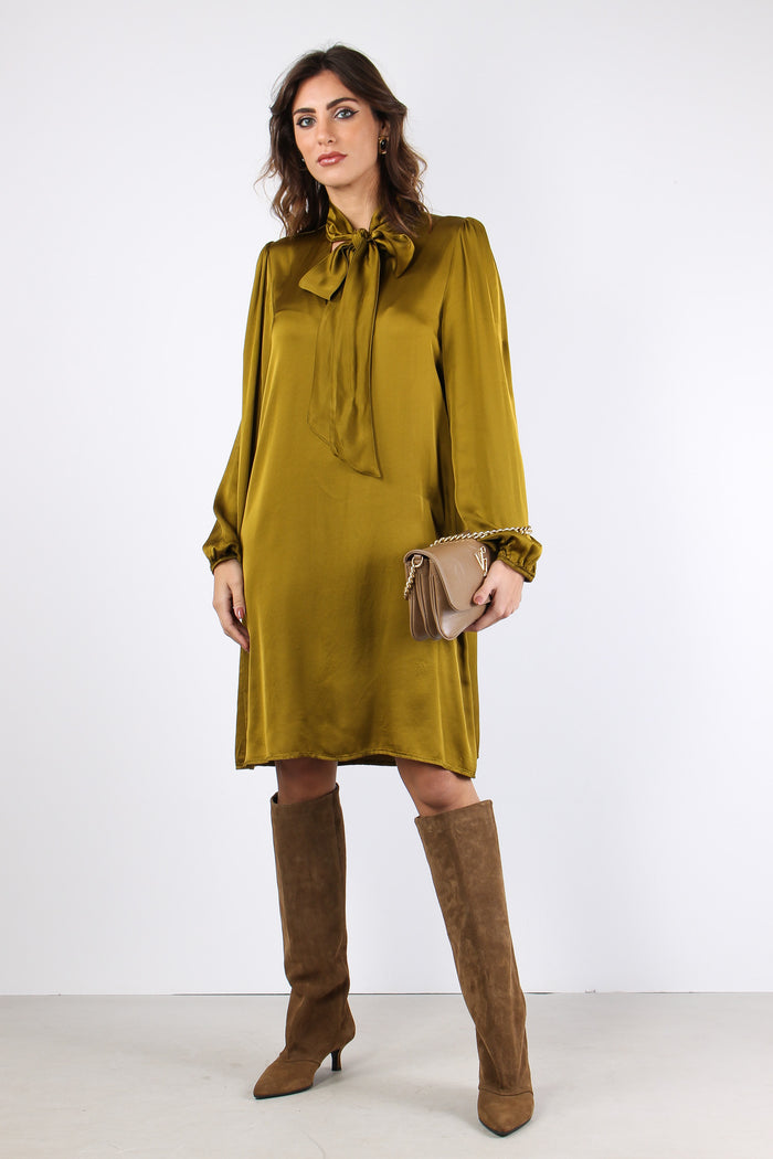 Abito Fiocco Viscosa Olio-5