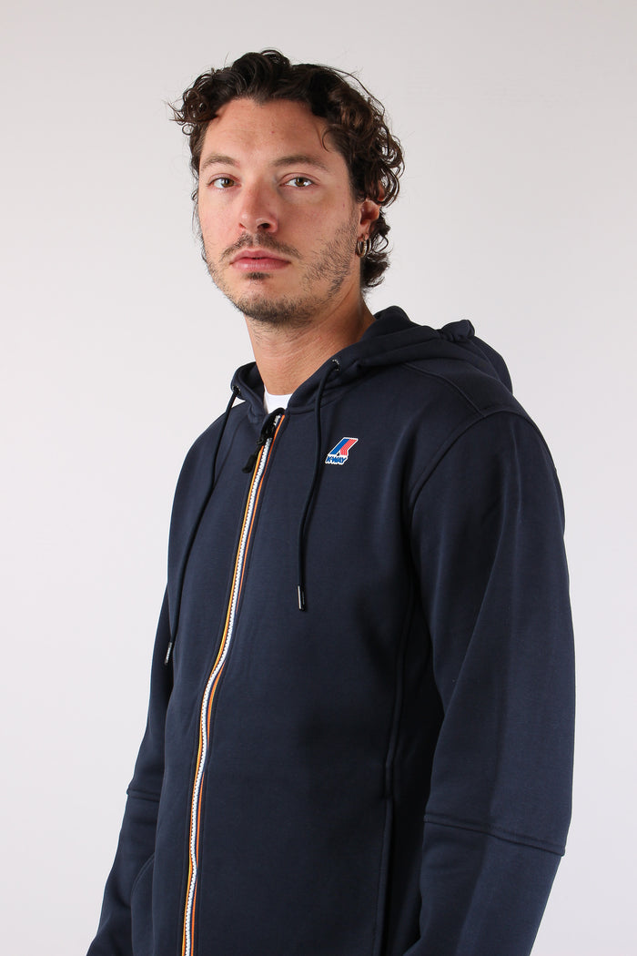 Felpa Cappuccio Cotone Blue Depth-6
