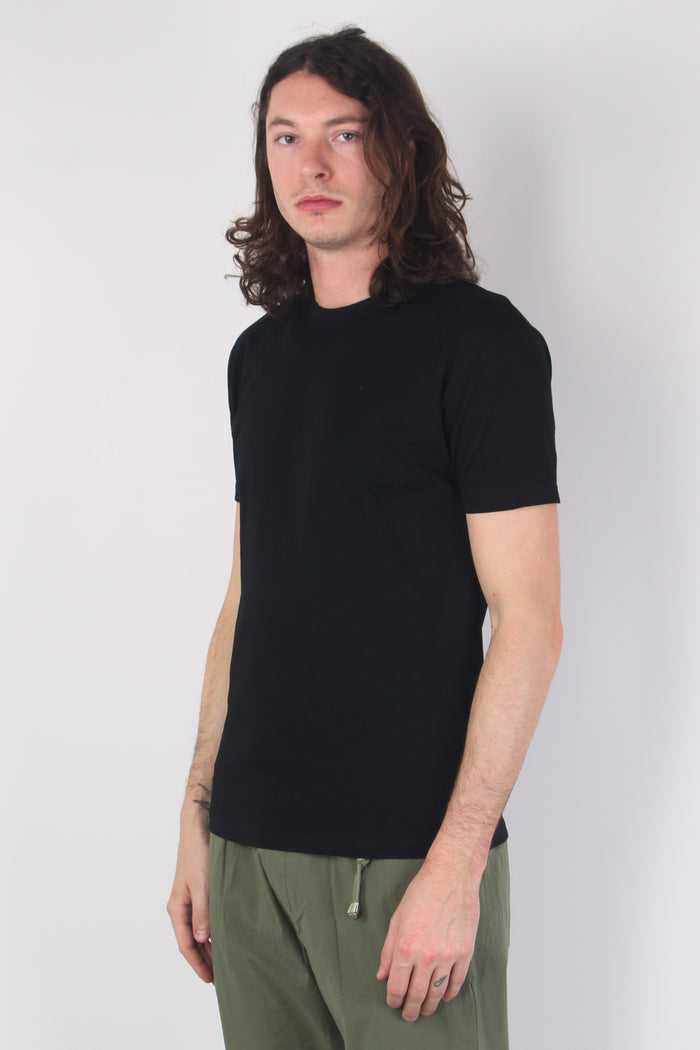 T-shirt Basica Cotone Black-5