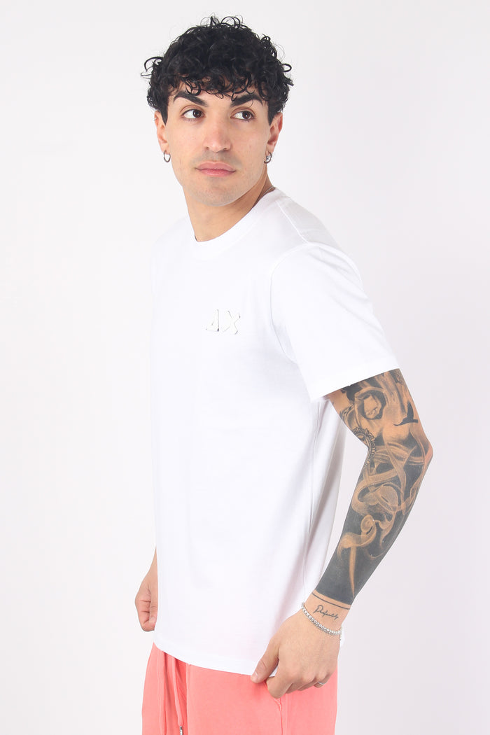T-shirt Logo Rilievo Bianco-6