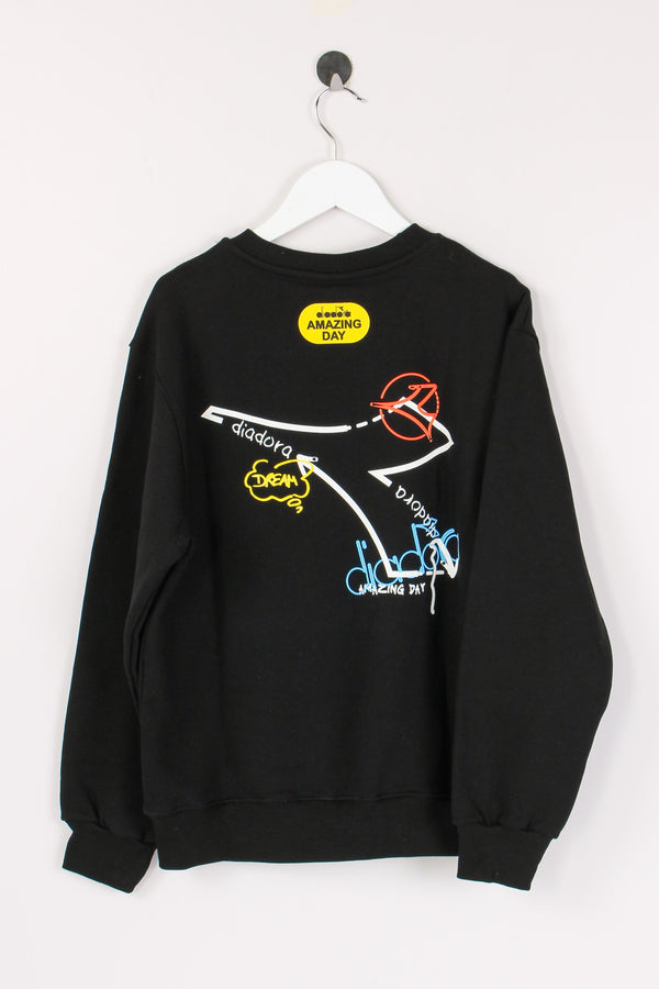 Felpa Girocollo Logo Nero-2