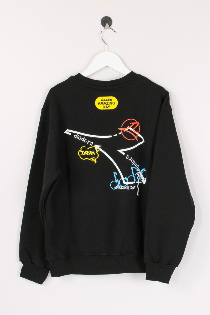 Felpa Girocollo Logo Nero-2