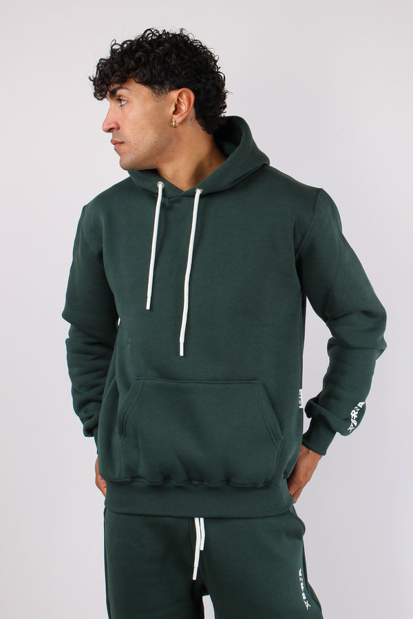 Felpa Cappuccio Logo Verde Bosco-2