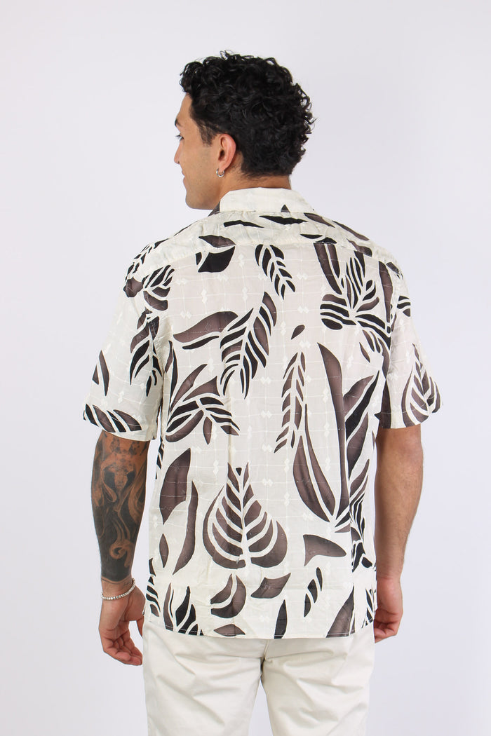 Cu1001 Camicia Mc Fantasia Moro/latte-4