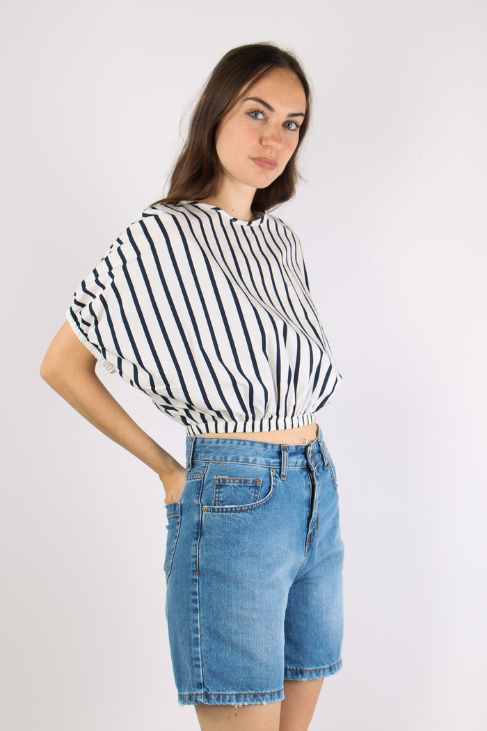 Camicia Popeline Arriccio Bianco/blu-6