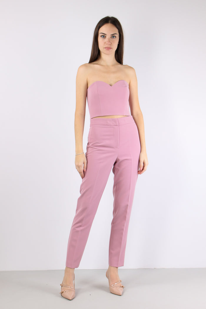 Pantalone Sigaretta Tessuto Tecnico Our Pink-4