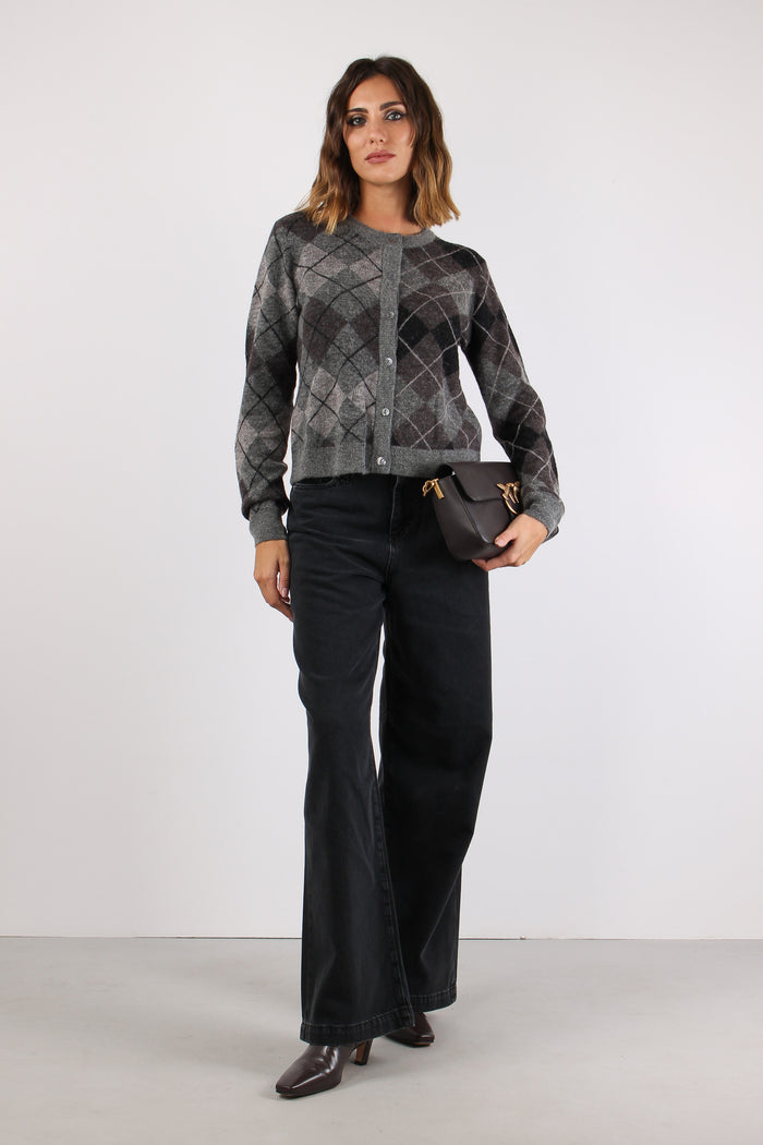Cardigan Rombi Grigio