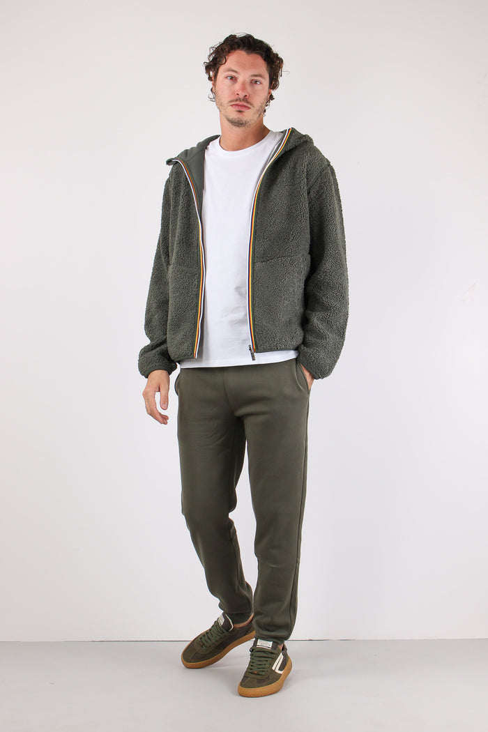 Felpa Teddy Reversibile Green/blacksih-3