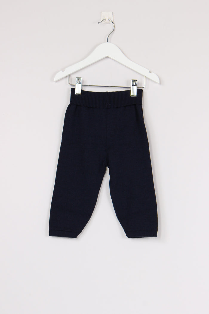 Pantalone Jersey Lana Blu Notte-2