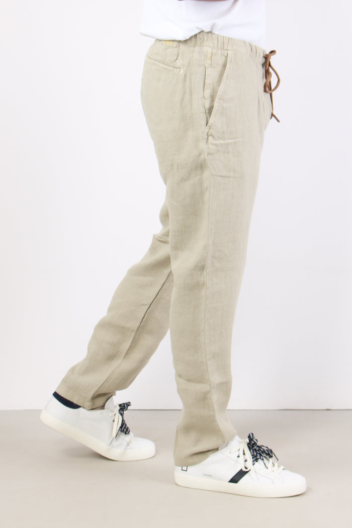 Pantalone Fit Coulisse Sabbia-3