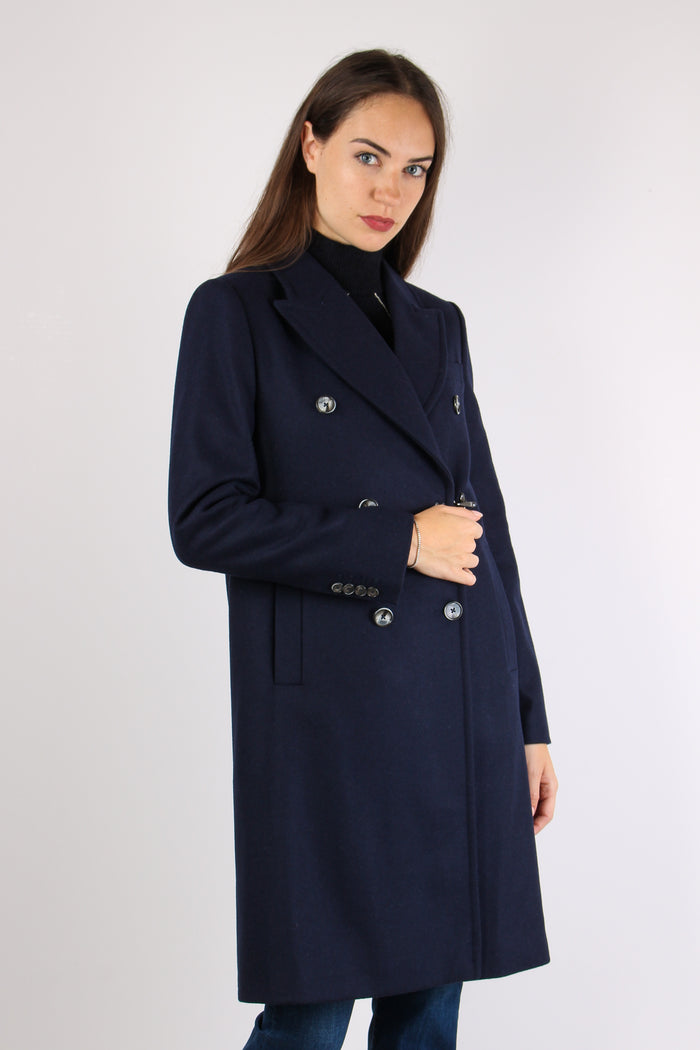 Cappotto Doppiopetto Gancio Blu-6