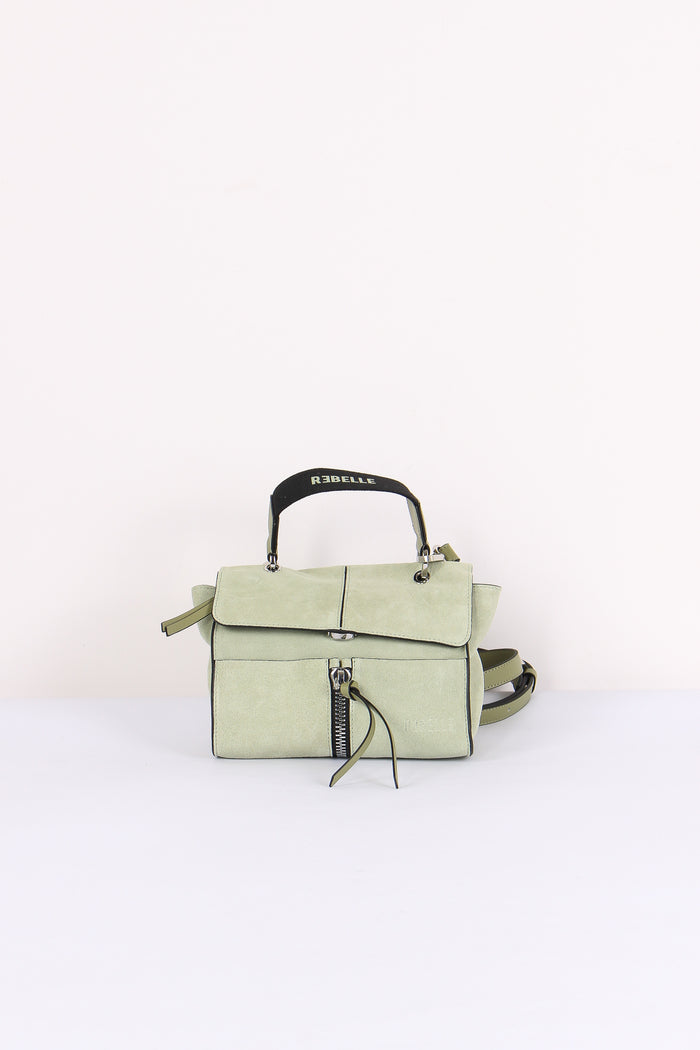Chloe Mini Cartella Camoscio Zip Vert
