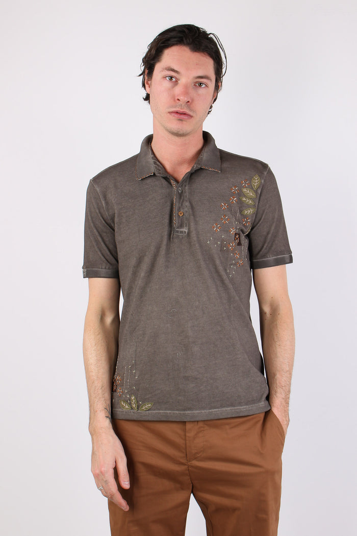 Polo Ricamo Cactus Moro