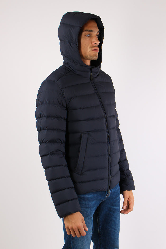 Giubbotto Basico Cappuccio Navy/blue-5