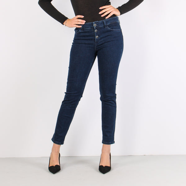 Denim Monroe Bottoni Vista Denim Scuro-2