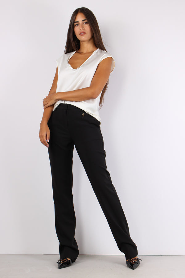 Cloes Pantalone Flaire Tessuto Black-2