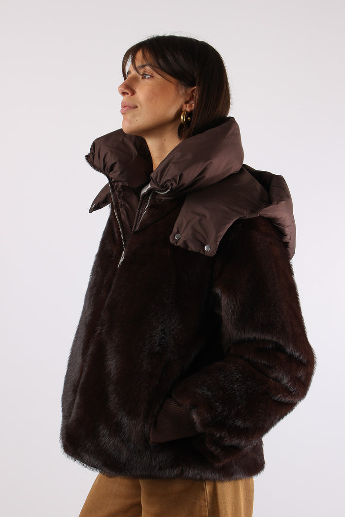 Cappa Ecopelliccia Brown-3