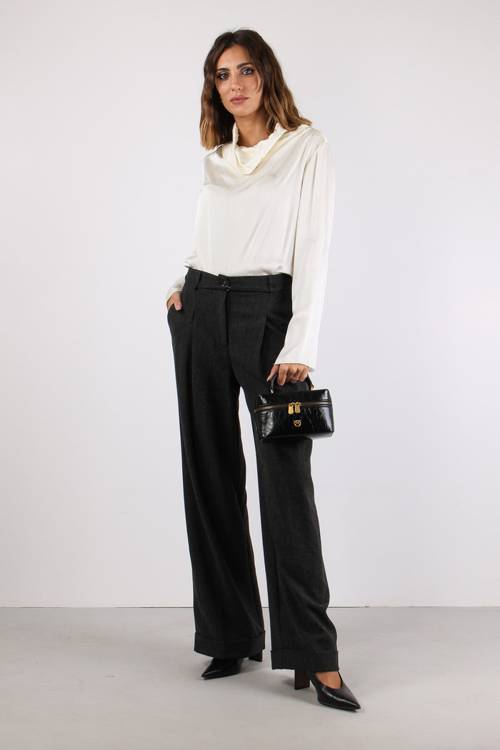 Blusa Collo Cratere Panna-2