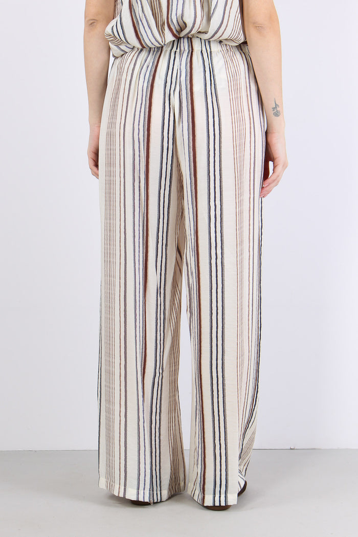 Pantalone Multi Riga Ecru-4