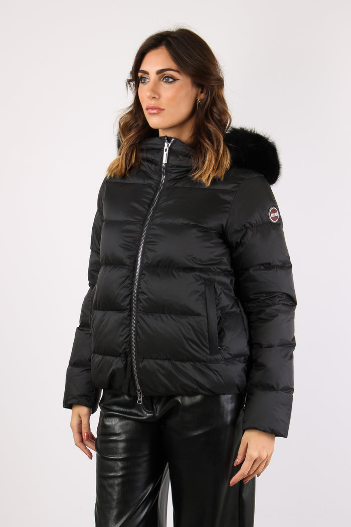 Piumino Over Ecopelliccia Nero-5