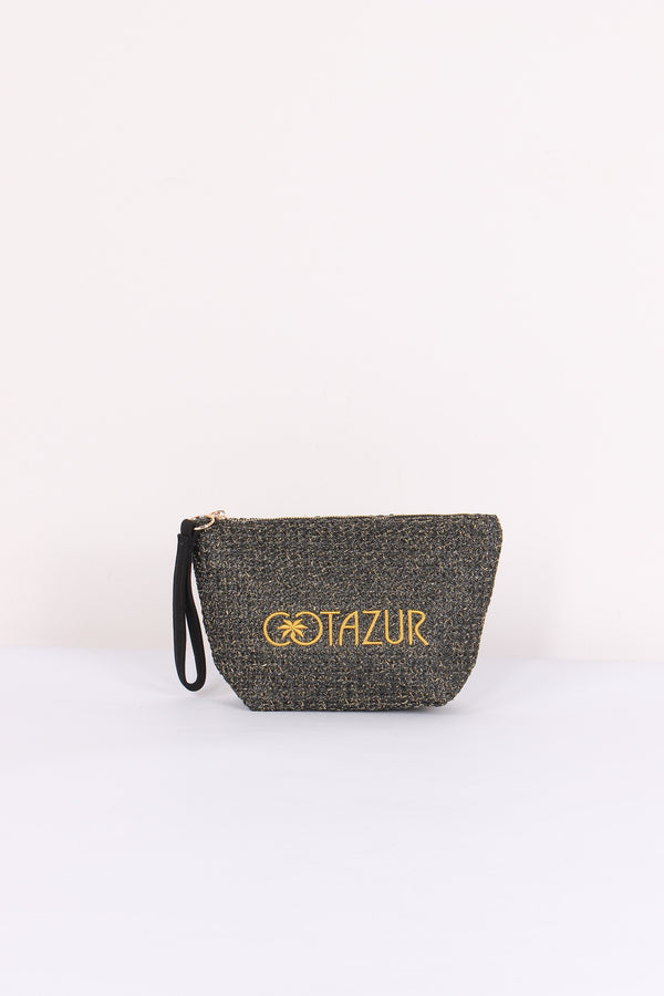 Pochette Paglia Lurex Nero