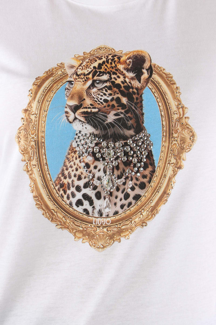 T-shirt M/m Stampa Leopard Fame-8
