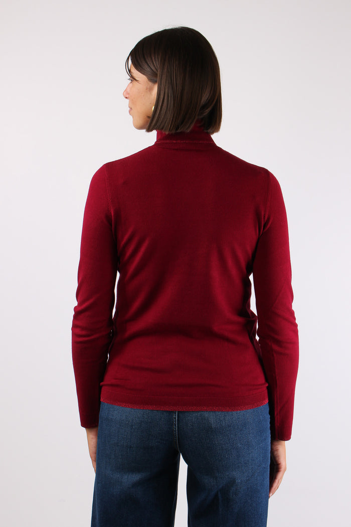 Collo Alto Viscosa Lurex Scarlet-5