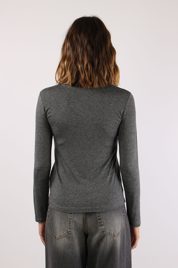 T-shirt Girocollo Lamina Grigio-5