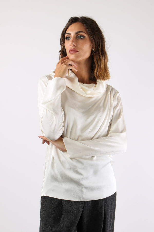 Blusa Collo Cratere Panna