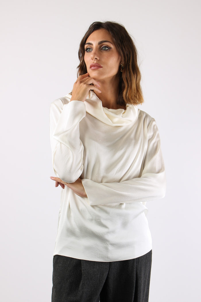 Blusa Collo Cratere Panna