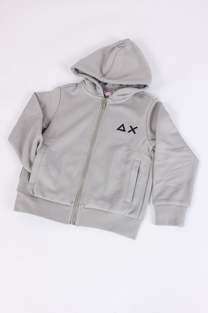 Felpa Full Zip Basica Grigio-3