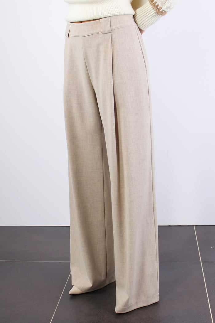 Pantalone Flanella Pences Piat Ecru-3