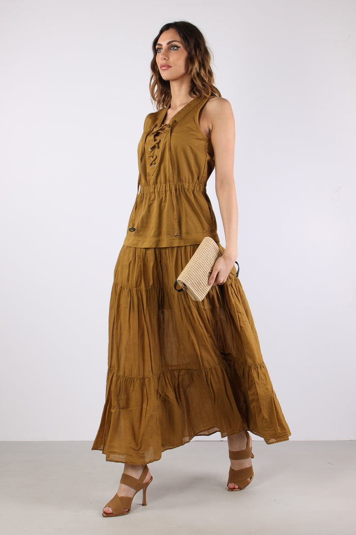 Casarsa Abito Voile Gabardina Bronzo-4