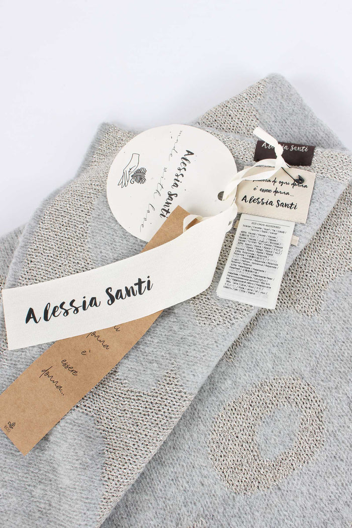 Sciarpa Fiori Grigio-3