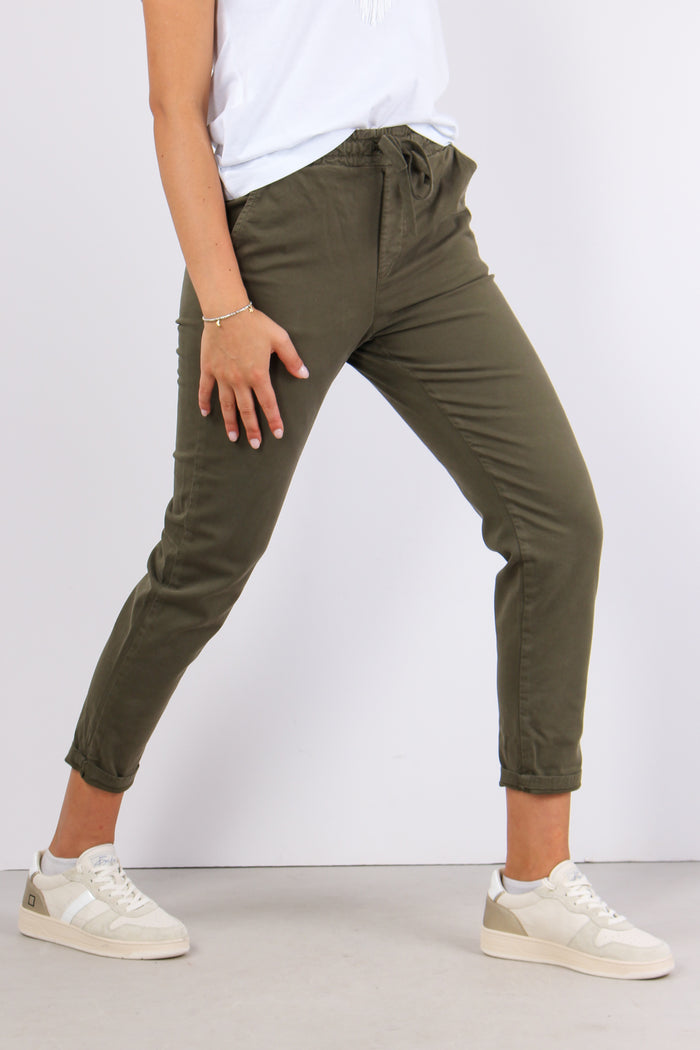 Pantalone Chino Coulisse Alloro-3