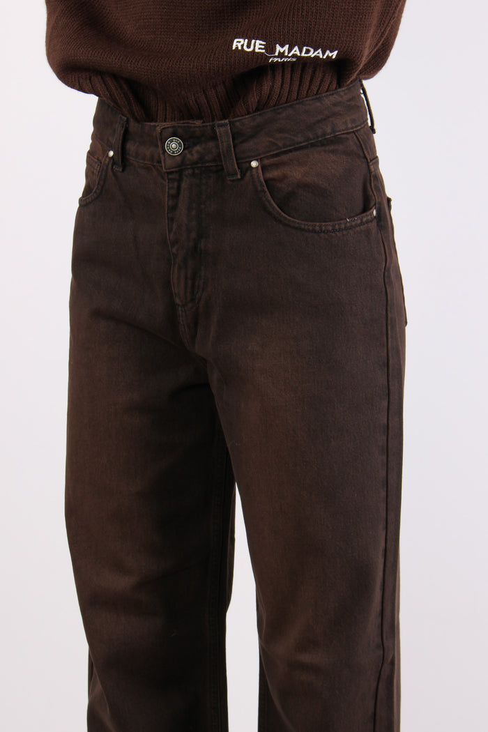 Selene Pantalone Palazzo Tencel Brown-5