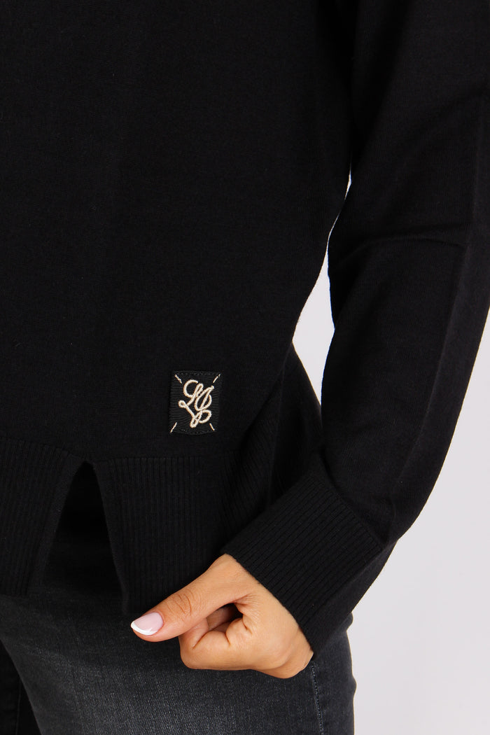 Girocollo Viscosa Lana Nero-7