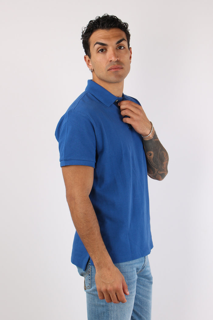 Polo Manica Corta Dusty Azure-6