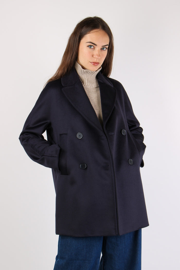 Sheree Cappotto Doppiopetto Blu-3