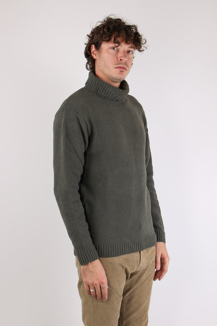Maglia Collo Alto Forest Green-6