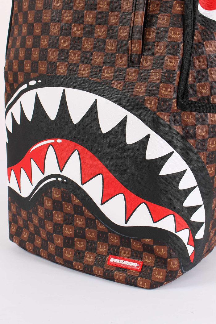 Backpack Sharks In Paris Check Marrone-4