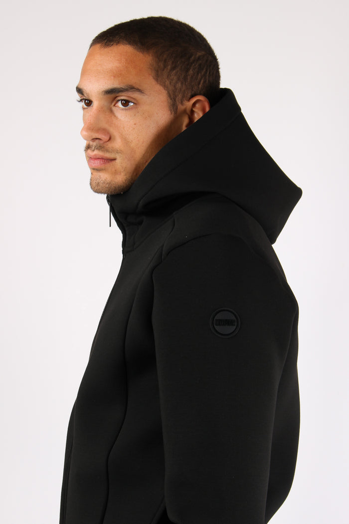 Felpa Scuba Cappuccio Nero-7