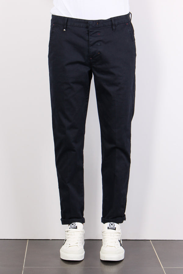 Pantalone Chino Raso Blu-2