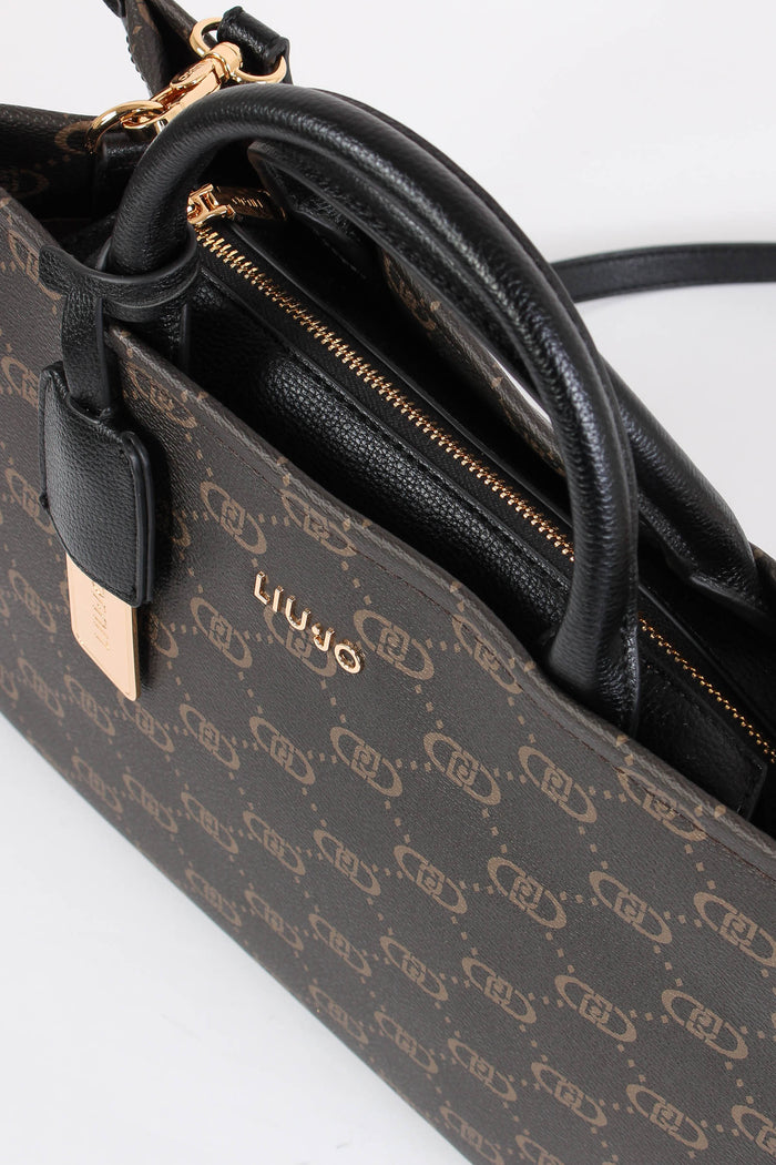 Shopping Rigida Monogram Nero-5