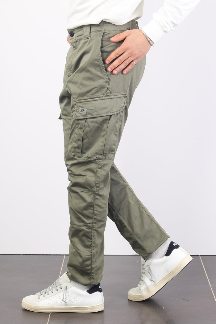 Pantalone Cargo Logo Agave Green-5