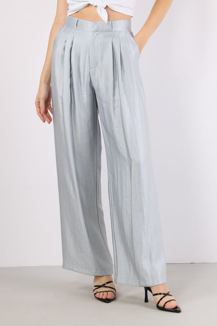 Pantalone Multi Pences Cangiante Celeste-2