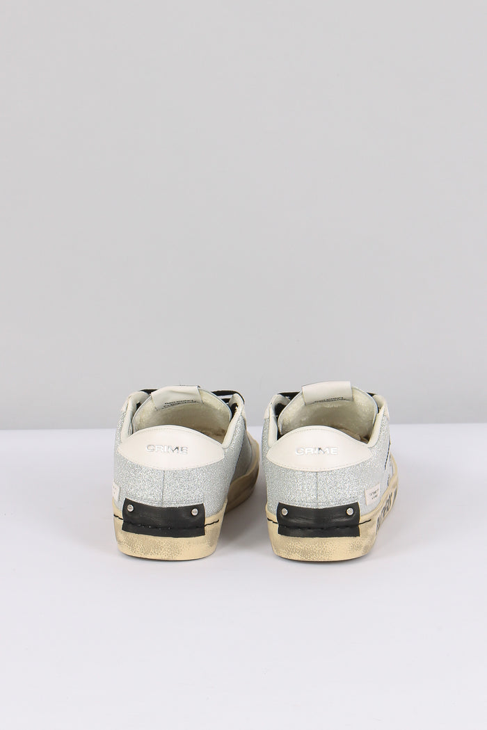 Sneakers Distressed Metal Kiss Argento-3