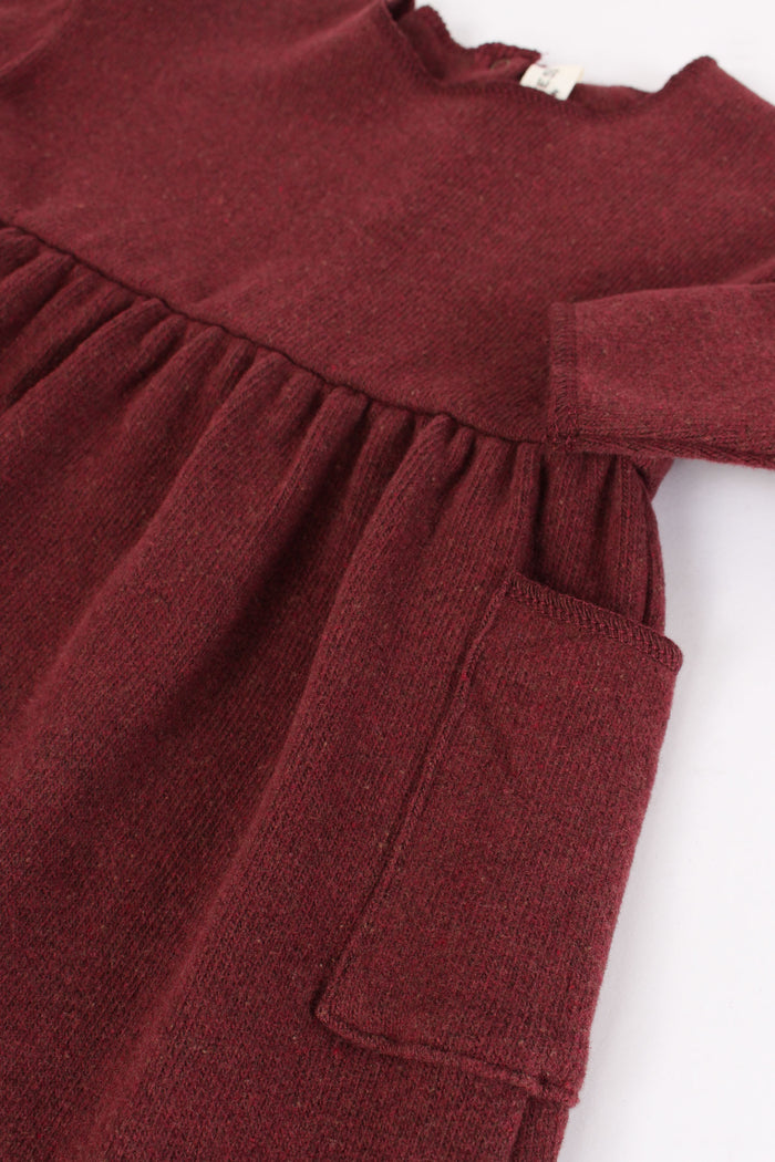 Abito Caldo Cotone Burgundy-3