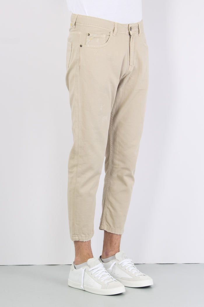 Pantalone Cropped Sabbia-7